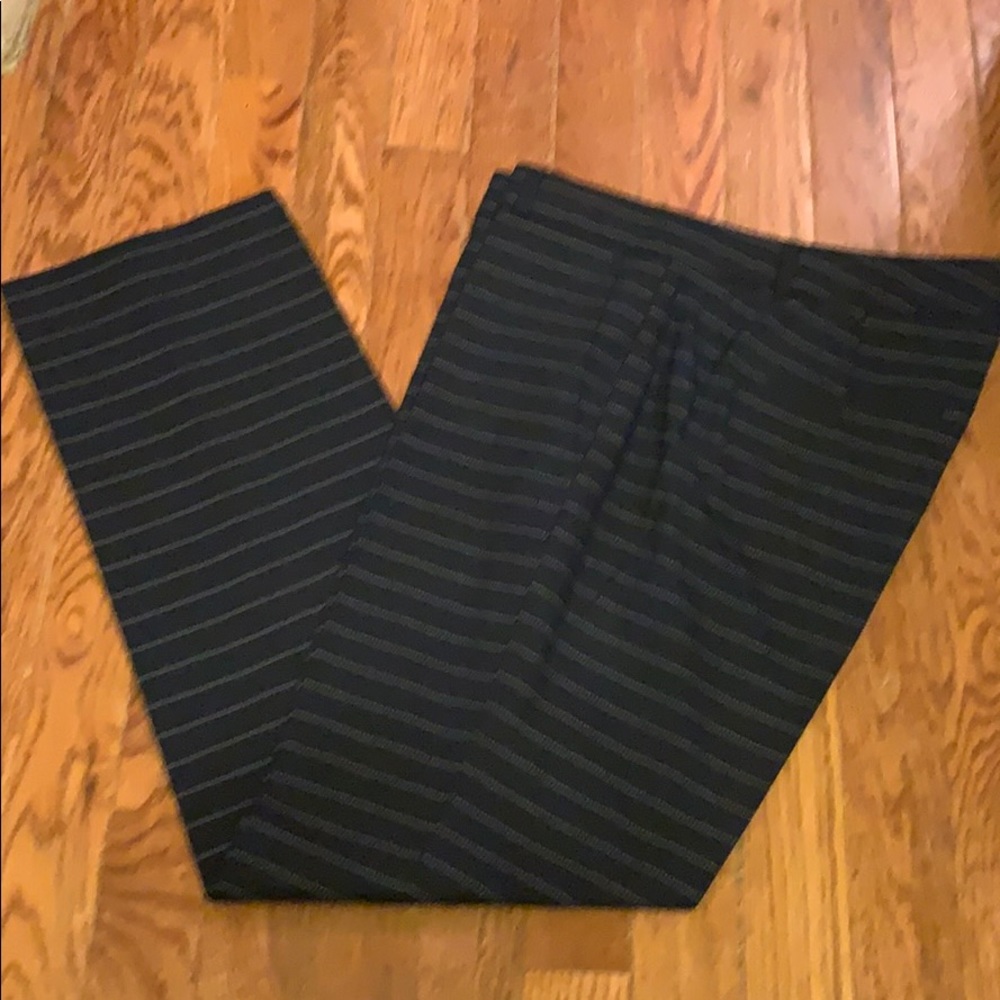 Navy striped pants
